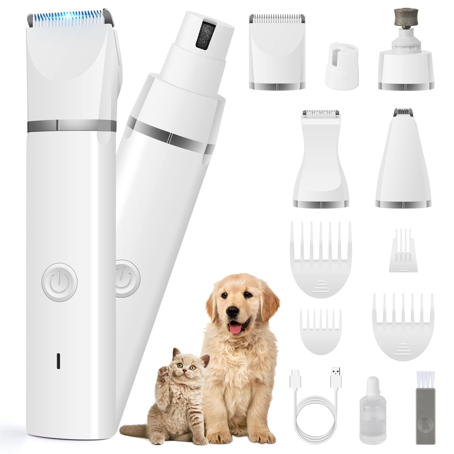 Low-Noise Cordless Dog & Cat Grooming Clipper Kit β product photo