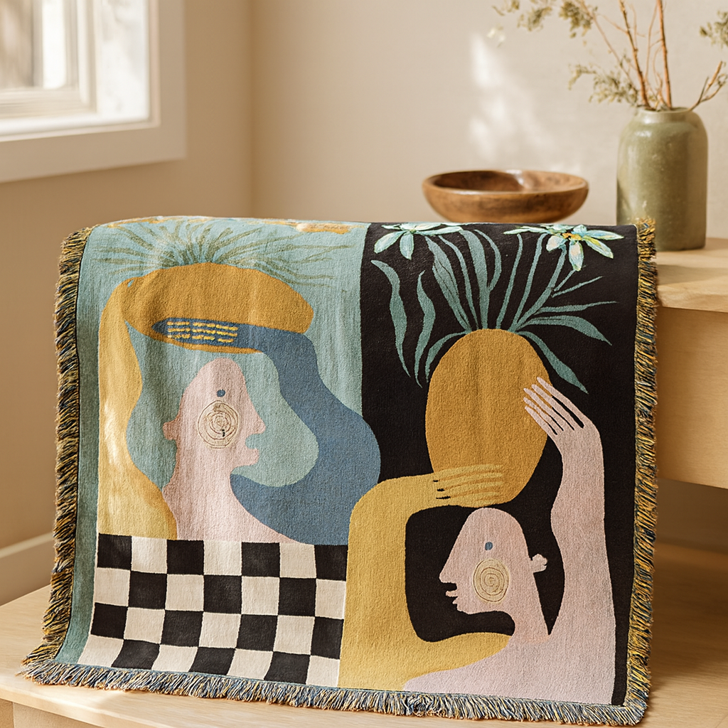 Artist Tapestry Sofa Throw Blanket - Decorative Accent — warm lifestyle