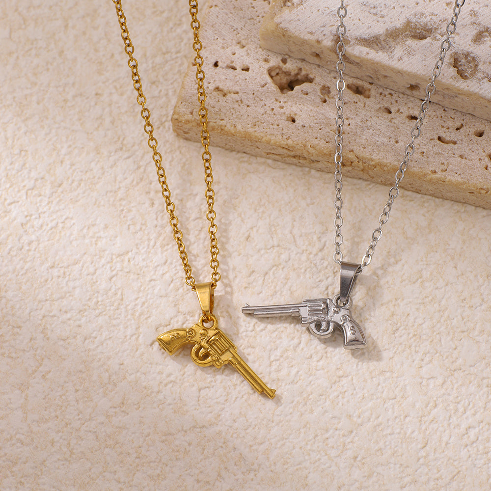 Minimalist Geometric Pendant Necklace – Stainless Steel — product photo