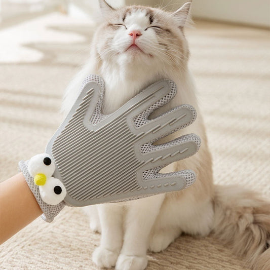 Double-Sided Cat Grooming Glove - Gentle Deshedding — product photo