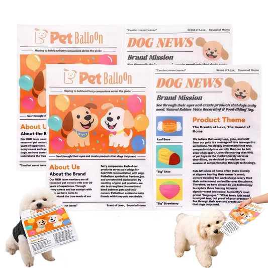 Crinkle Newspaper Dog Toy 2-Pack – Squeak & Play — product photo