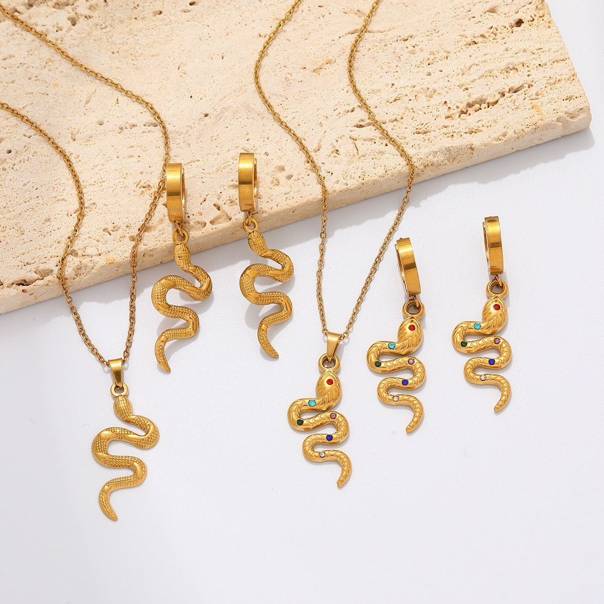 Spirit Serpent Stainless Steel Snake Necklace