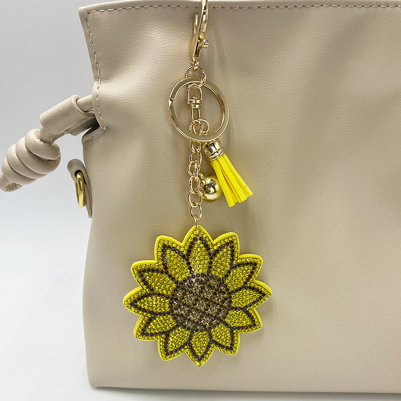 Sparkling Sunflower Keychain & Bag Charm