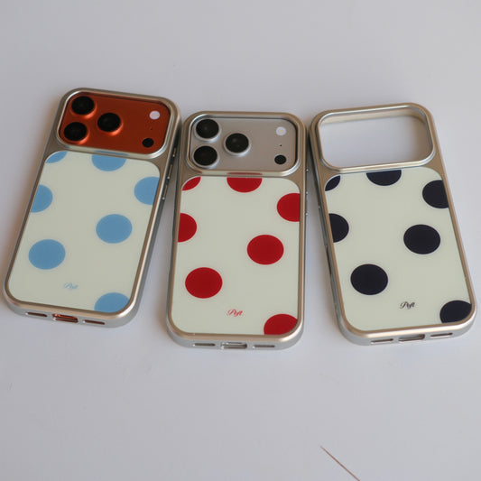 Retro Polka-Dot Frosted Magnetic Phone Case — product photo