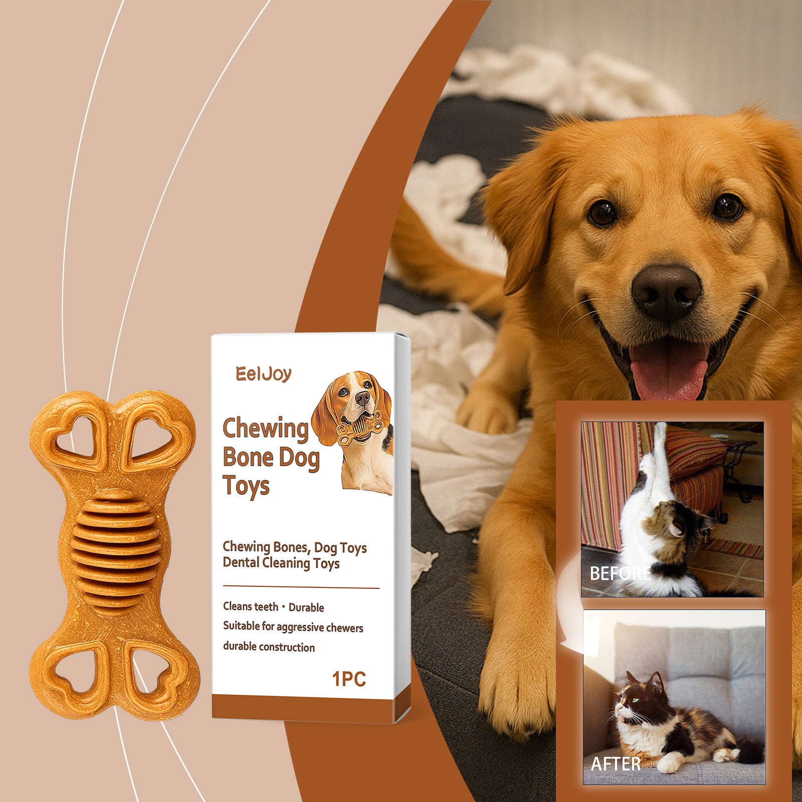 Chew-Tough Bone Toy - Durable Pet Chew for Happy Jaws — product photo