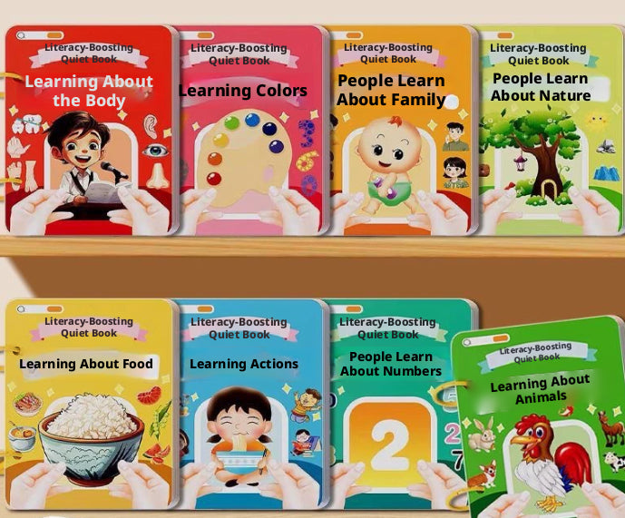 Quiet Time Literacy Book Set - 8 Mixed Color Paper Books — product photo