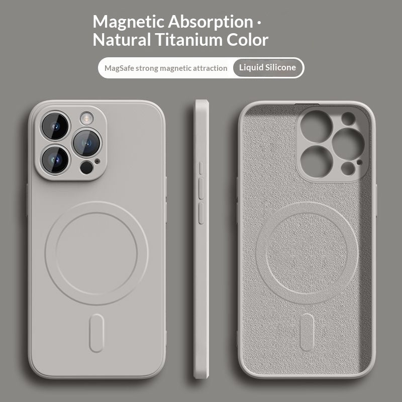 Liquid Silicone Magnetic Phone Case – Soft-Touch Grip — product photo