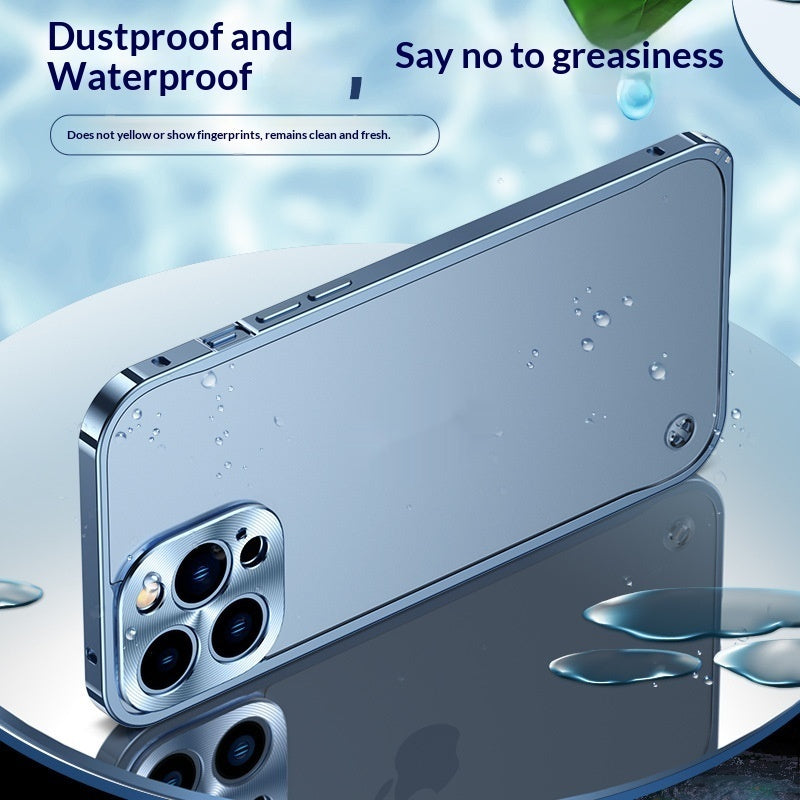 Magnetic Snap Phone Case — Frosted Clear, Metal Frame — product photo