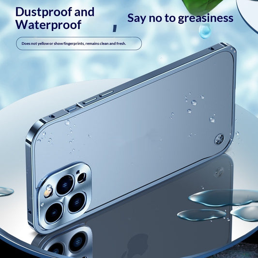 Magnetic Snap Phone Case — Frosted Clear, Metal Frame — product photo