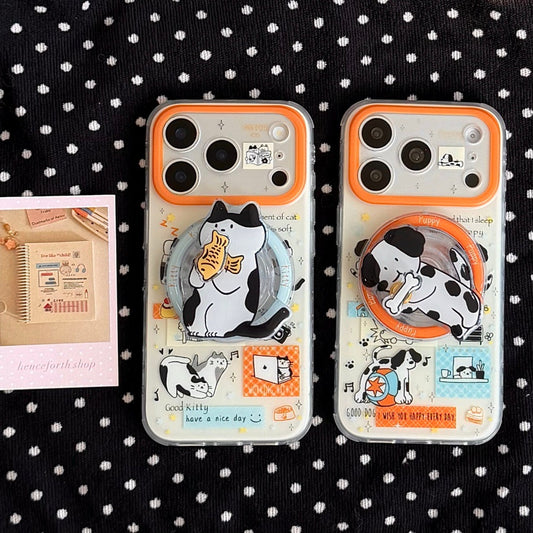 Spotted Cats & Dogs Cartoon Phone Case — product photo