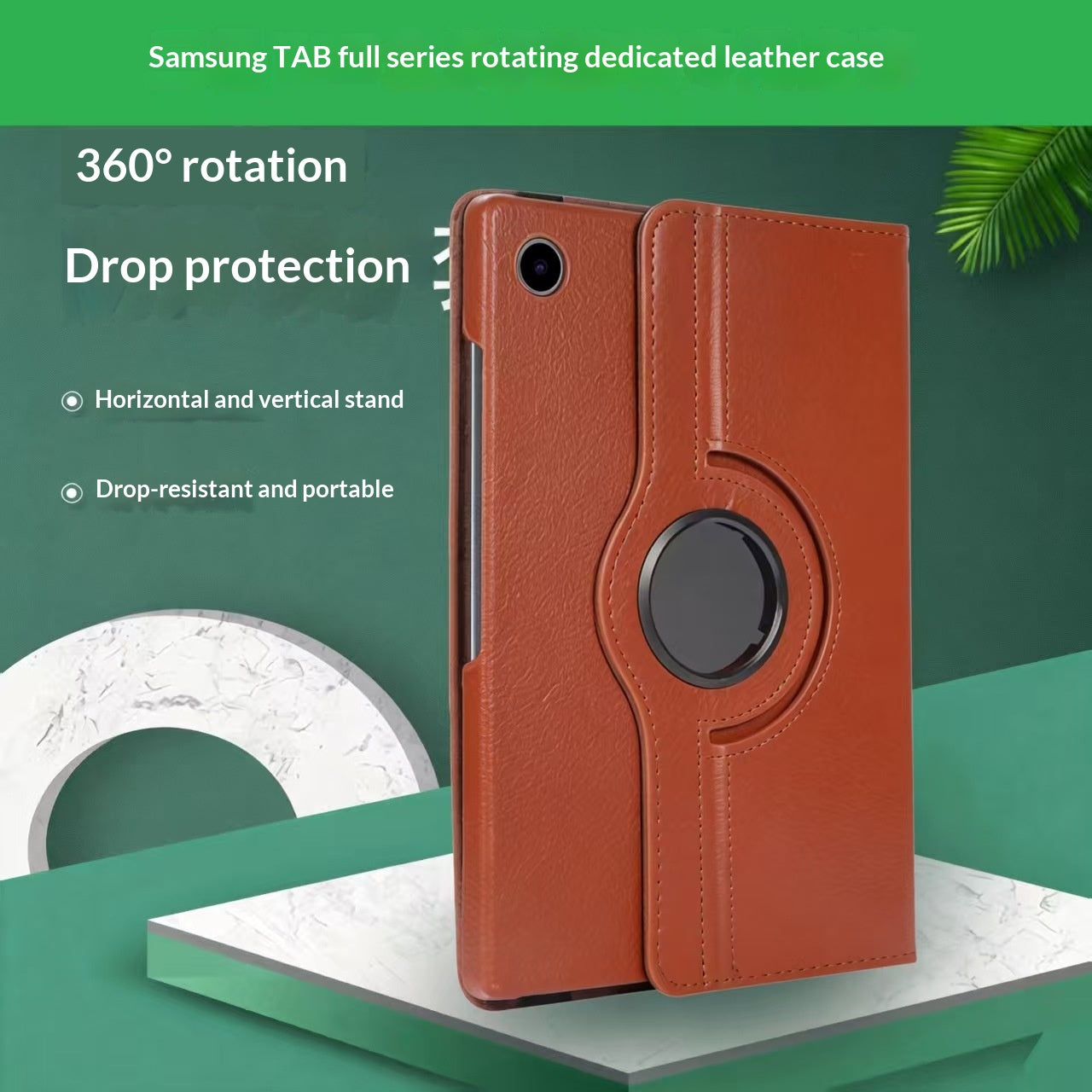 Leather Tablet Case with Landscape & Portrait Stand — product photo