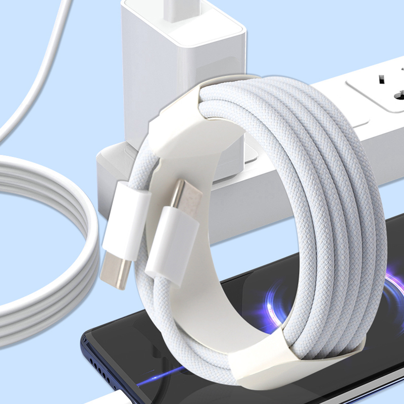 Braided Fast Charge Cable - 60W, 2M, White — product photo
