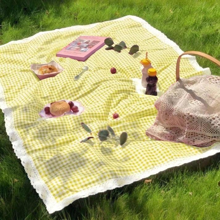 Sunny Yellow Picnic Mat – Outdoor & Camping Ground Mat