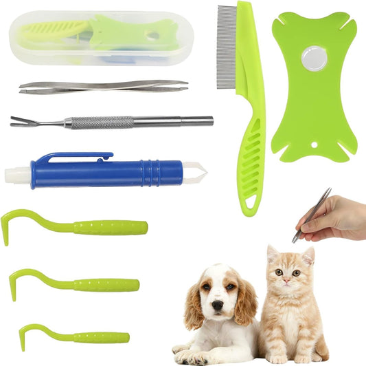 8-in-1 Tick Removal Kit for Dogs & Cats with Case — product photo