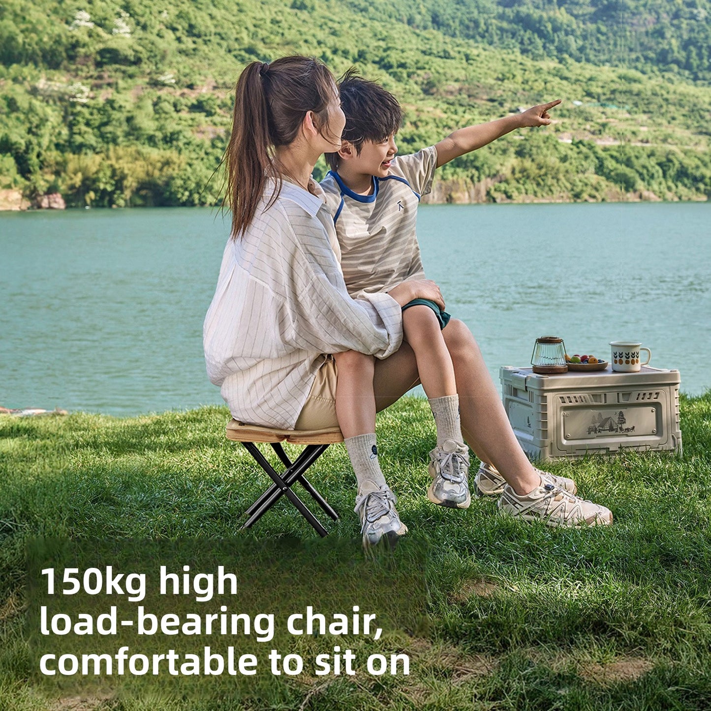 Ultra-Light Folding Camp Stool - Portable Outdoor Seat