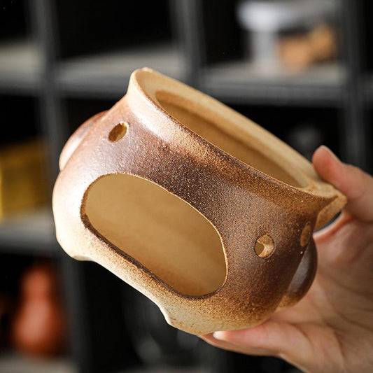 Ceramic Charcoal Tea Stove – Indoor Home Brewing Warmer — product photo