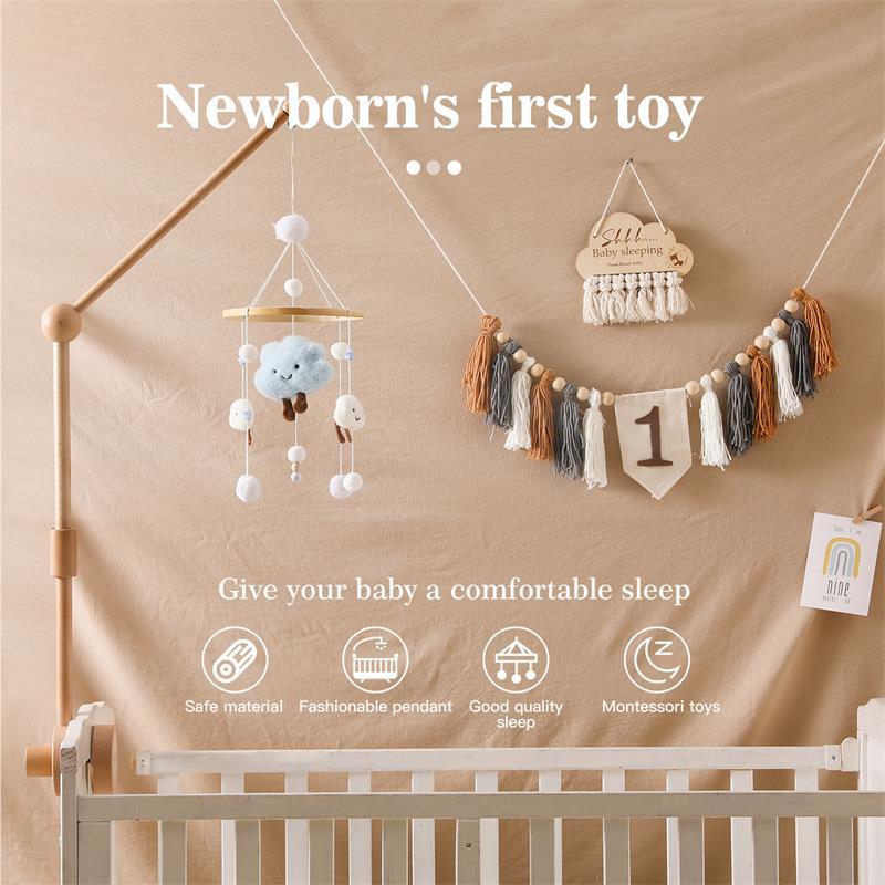 Cloud Soother Baby Bed Bell – Nursery Mobile Pendant — product photo