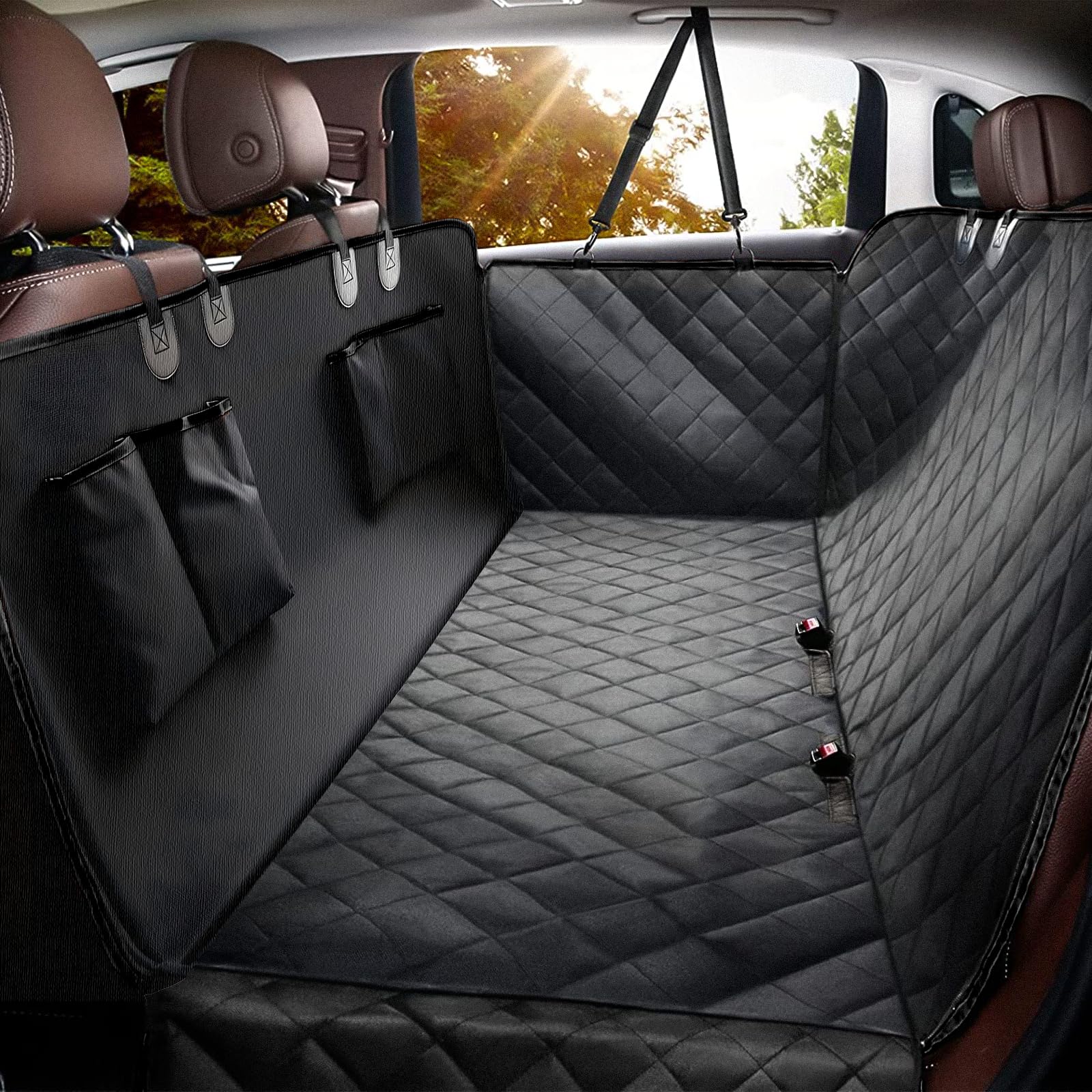 Waterproof Dog Car Seat Hammock Cover for Back Seat — product photo